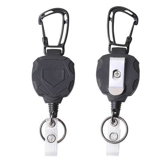 Retractable Keychain with Belt Loop Clip