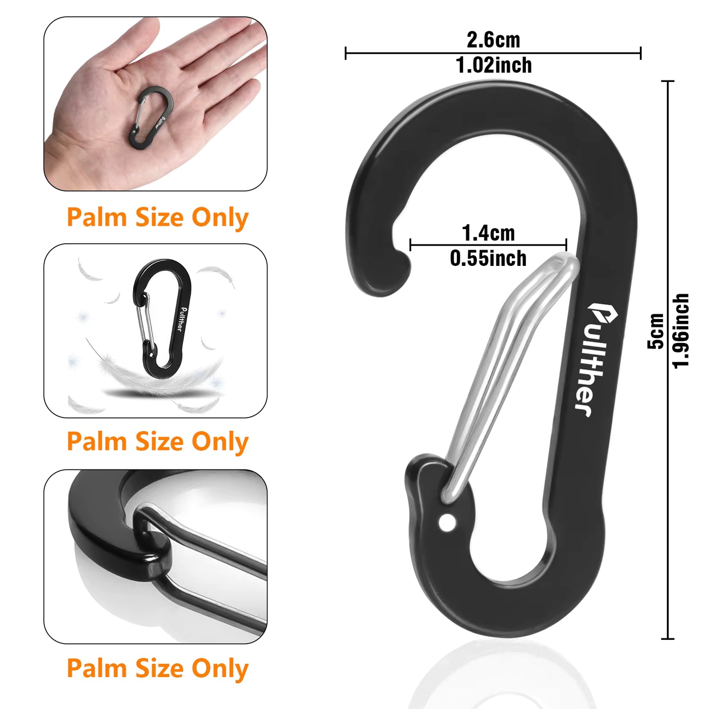 Custom Logo Aluminum Carabiners Clips (Local Delivery)